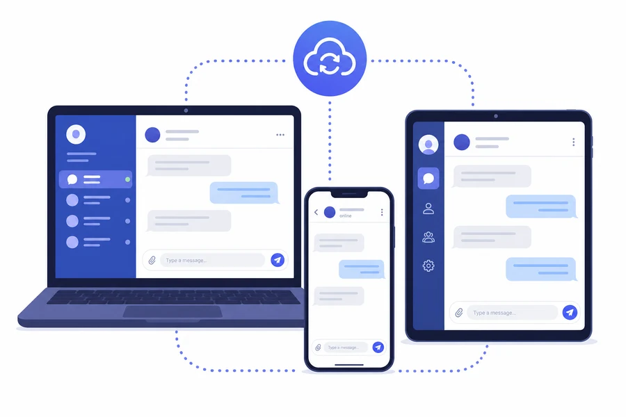 Personnalisation de Telegram avec synchronisation multi-appareils