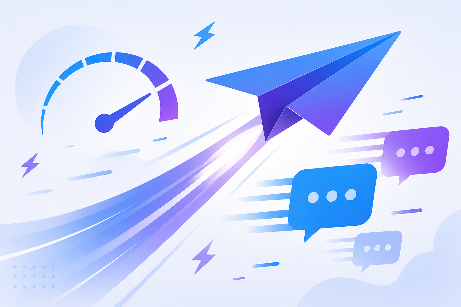 Illustration de la rapidité et de la performance mobile de Telegram